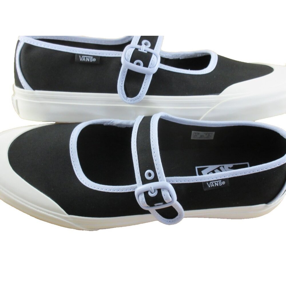 Vans Women's Mary Jane Ballerina Black Purple Canvas adjustable Shoes Size 8.5 - Picture 7 of 7